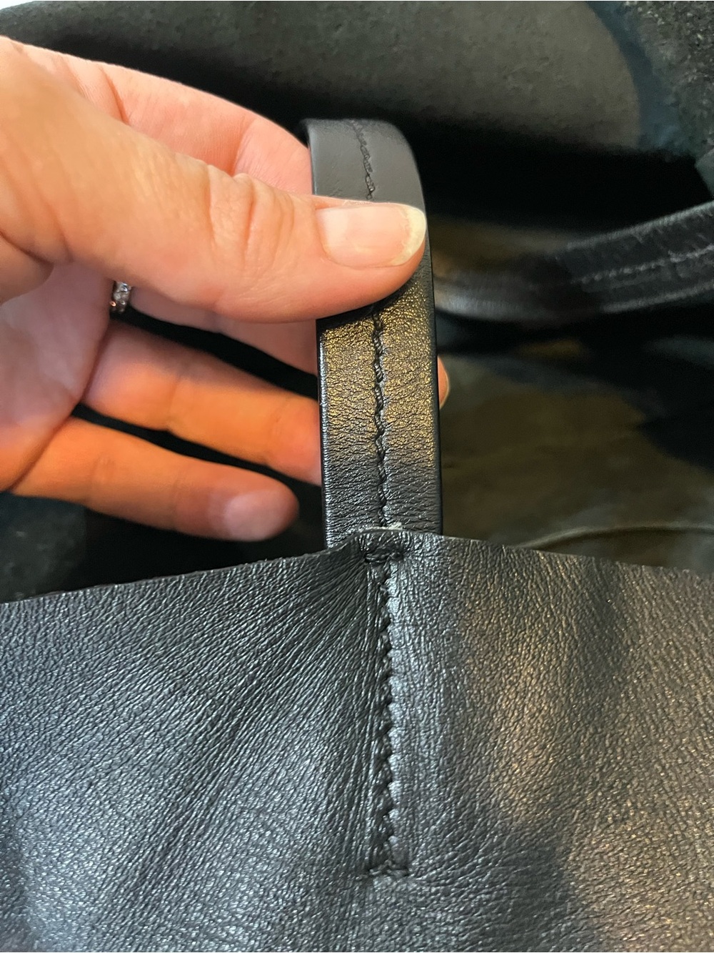 Vintage Céline Black Leather Oversized Slouchy Tote Bag 🇮🇹 - Picture 14 of 16